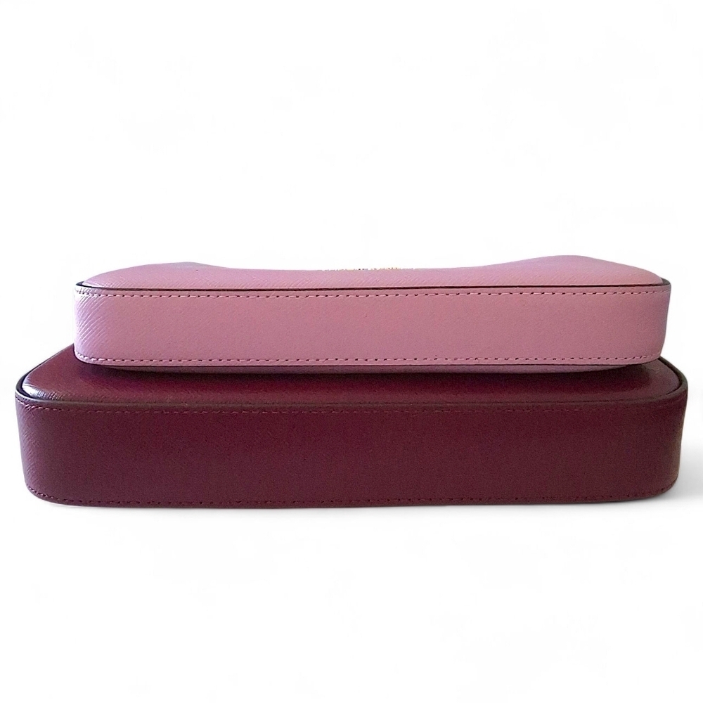 Kate Spade Duet Crossbody Duo Bag Colorblock Soft Blackberry & Pink - Picture 8 of 16